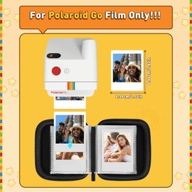 Yinke Pocket Photo Album with 40 Pockets for Polaroid Go Instant Camera, Portable Travel Album Case (Black)