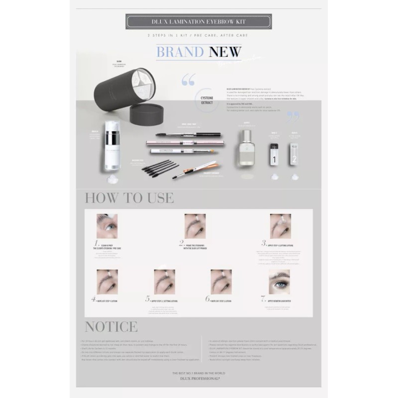 Dlux Kit De Laminación De Ceja, Pasos Individuales