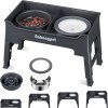 NAHANGPET 2-in-1 Elevated Slow Feeder Dog Bowls for Food and