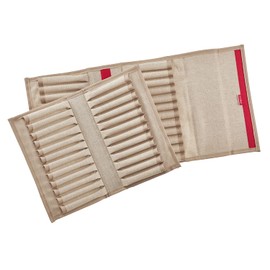 transotype senseBag Wallet, cremefarbene Tasche für bis zu 72 Marker, mit abgenähten Stiftfächern, aus abwaschbaren Polyestergewebe