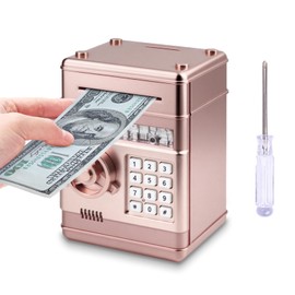 Piggy Bank for Kids Girls Boys with Password Code Lock Cash Coin Can Piggy Bank Girls Electronic Money Safe Bank for Kids Money Box Birthday Gift for 3-12 Year Old Boys