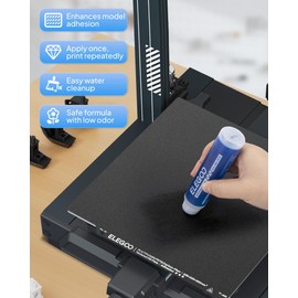 ELEGOO 3D Printer Adhesive Glue, Reduces Warping for ABS/PLA/PETG/TPU Filaments on PEI/PEO/PET and Aluminum Build Plates, Strong Adhesion 3D Printing Accessories(60mL x 2)