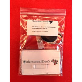 Waizmann.IDeaS 1x Ausweisset Ausweis-Set - Ausweisjojo Jojo Zipper EXTRA reißfester POWERCORD Schnur Seil + Kartenhülle Ausschieber - Kartenhalter