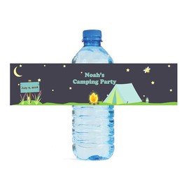 My Wonderful Labels 100 Camping Theme Custom Water Bottle Labels Great for Birthdays, Special events