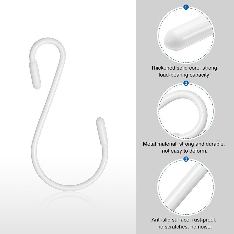 HARFINGTON 36pcs S Hooks 2.4" Metal Hanging S Shaped Hooks
