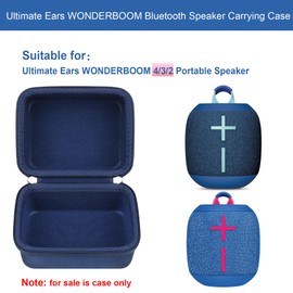Elonbo Carrying Case ​for Ultimate Ears WONDERBOOM 4/3/2 Portable Outdoor Bluetooth Waterproof Speaker, WONDERBOOM 4 Wireless Speaker Travel Storage Cover, Extra Mesh Pocket Fits Charging Cable, Blue