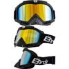 Birdz Eyewear Toucan Motorcycle ATV Ski Padded Goggles with Detachable