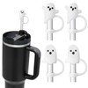 4 PCS Cute Ghost Straw Cover Cap,Straw Cover with 30&40