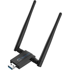 Blueshadow - Adaptador USB WiFi para juegos de 1200 Mbps, doble banda 2.4G/5G WiFi ac tarjeta de red inalámbrica con 2 antenas externas de 5dBi para computadora de computadora, portátil, PC con Windows 7/8/10, MAC OS, Linux. (Actualización con 2 PA)