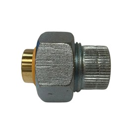 Galvanized Steel Female x Sweat Dielectric Union (1-1/2 in. Dielectric Union Pipe Fitting. FIP x SWT: Brass x Stainless Steel to Reduce Electrolysis, 10)