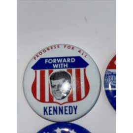 Vtg 1984 Lot 6 ~ Political Campaign  Pins Buttons Kennedy Roosevelt ~ REPRO