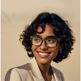 VISOONE 2 Pack Square Computer Blue Light Blocking Glasses For Women Men MONTANA