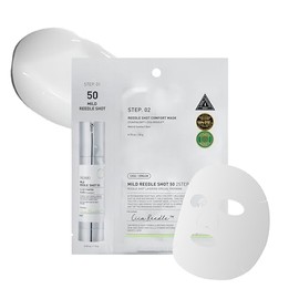 VT COSMETICS 2 Step Mask ReedleShot Mild 50, Cica Reedle, Korean Skincare (1 Sheet Mask  0.05 oz Cream)                                               