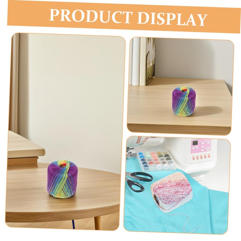 COHEALI 2pcs Handmade Woven Cotton Thread Multi-Function Crocheting Yarn DIY