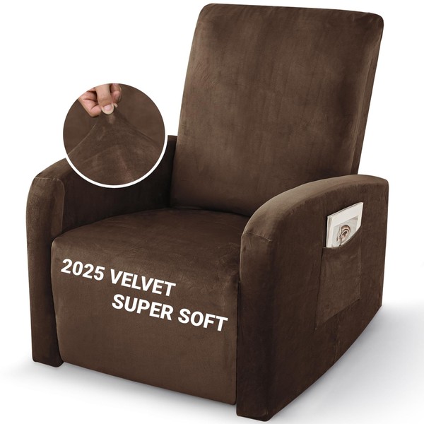 ZNSAYOTX 2025 Velvet Soft Recliner Cover Newest 3-Piece, Luxury Recliner