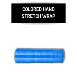 PSBM Blue Stretch Wrap, 1 Pack, 15 Inch x 1500 Feet, 80 Gauge, Plastic Cling Dark Color Hand Stretch Film Rolls for Packaging Moving Packing Pallets
