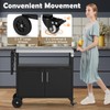 Giantex Outdoor Grill Cart with Storage Cabinet, Patio Kitchen Island