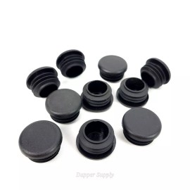 Unbranded (Lot of 10) 1" OD Round (14-20 Ga) Plastic Tubing Plugs 1 Inch End Caps