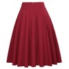 Belle Poque Women High Waisted A-Line Flared Midi Skirt with