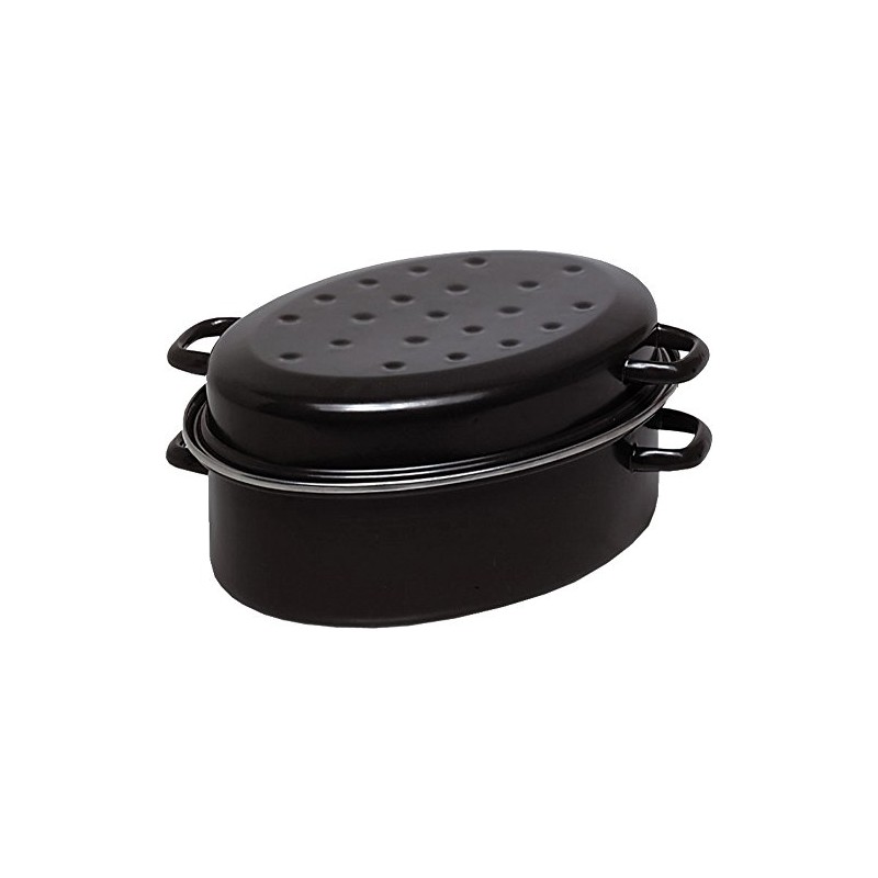 Goose Roasting Dish 42 cm Black Enamel