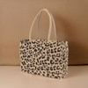 KAF Home Jute Market Tote Bag, Leopard Print, Durable Handle,