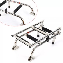 4 Steps Stainless Steel Boat Ladder Extension Folding Pontoon Ladder