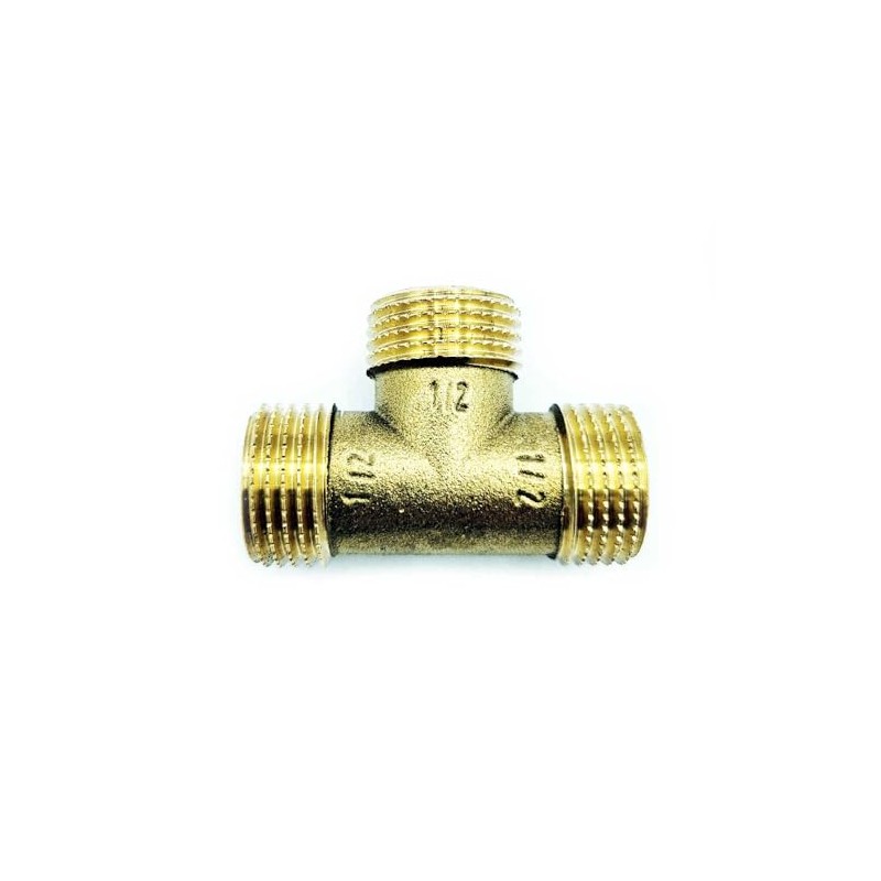 Brass T Shape Water Fuel Pipe Male Tee Adapter Connector