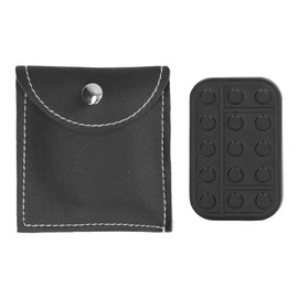 Metal Slider Sensory Toy Cuboid Shaped Multi Points Relieve Stress Fingertip Push Slider Toy with PU Bag Black