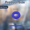 sourcing map 240 Pcs Nylon Flat Washers 2mm ID 5mm