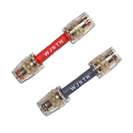 WJSTN Banana Plug Adapter, Multifunctional Socket, 4mm Female to Female Extension Amplifier Terminal Connector Binding Post Banana Plug Jack Multifunctional Socket Adapter 2Pack