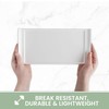 4 Plates + 2 Sauce Dishes - Rectangular Dinner Plate