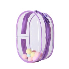 Yushen Large Clear Figure Display Bag with Keychain Blind Box Keychain Case Lipsticks Carrying Case Keychain Pouch Charms for Collectibles 6.8 Inch Tall