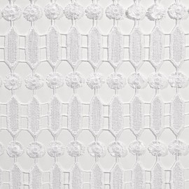 RENAISSANCE HOME FASHION Amelia Macrame Grommet Panel, 54" X 63", Color White