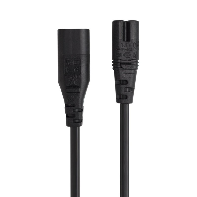 LBSC IEC 60320 C8 Plug to C7 Receptacle Male to