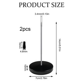 gaoduanluoluo Pack of 2 note picks, receipt picks, note holder, stainless steel receipt holder, bills spike for kitchen, hotel, restaurant, cafe, office (silver)