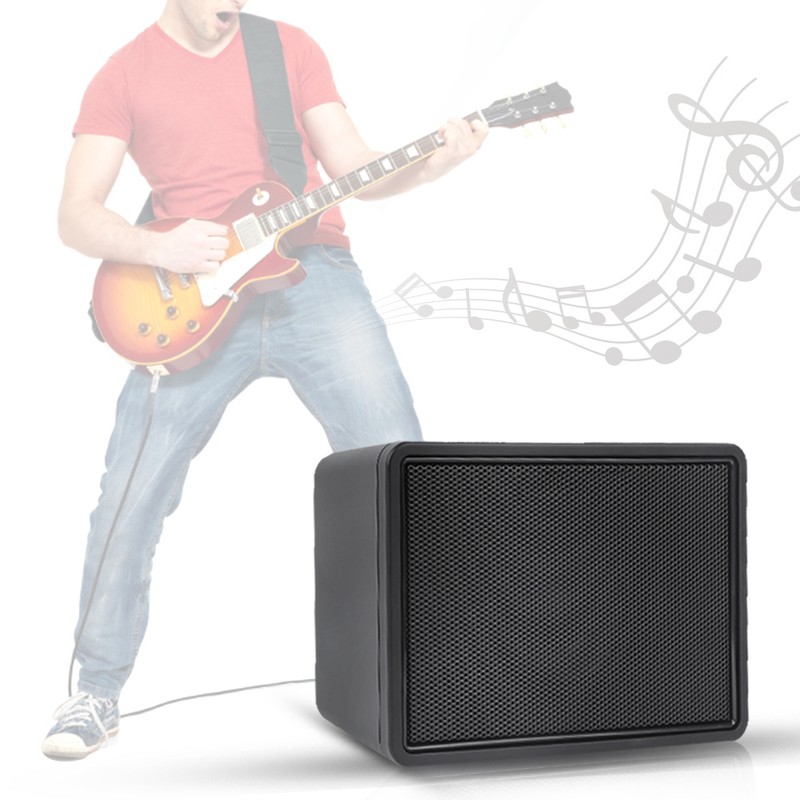 Flatsons Guitar Amplifier Speaker Mini Audio Sound with Plastic Shell