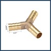 INFINAUTO 10mm 3/8" ID Brass Barb Splicer Fitting Y-Shaped 3
