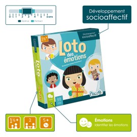 Placote PLA18 Loto der Emotionen Educational Game 1 1 2 4 Years