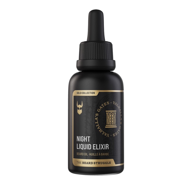 The Beard Struggle Night Liquid Elixir Beard Oil Gold Collection