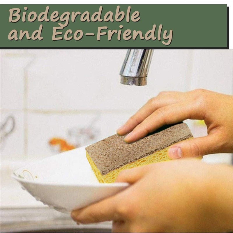 ZERO WASTE WORLD Natural sponge -eco friendly washing up sponges,