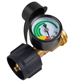 Propane Tank Gauge Level Indicator & Leak Detector ‚Äì Fits 5lb to 40lb Tanks with Type 1 Connection (Set of 2), Universal for BBQ, RV, Heater & More:_3 feet pip and propane simple adapter