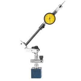 Mechanical Dial Indicator, Magnetic Tripod Measuring Stand, Standard Dial Gauge with Dial 0-0.8 mm Measuring Range 0.01 mm Scale for Measuring Precision Workpieces