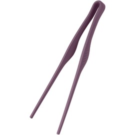 carrotez Kitchen Tweezer Tongs, Anti-Slip, Non-Scratch, Noise-Free 11.75 inch Silicone Tongs Burgundy