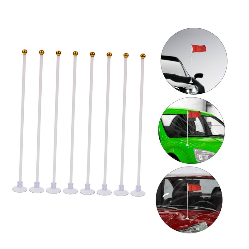 Kisangel Multi-use Suction Cup Flagpole Bracket Plastic Flagpole Holder Easy