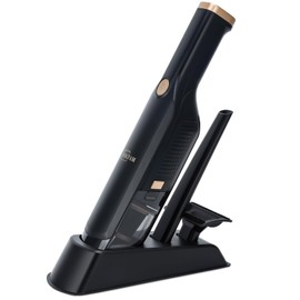 Handheld Vacuum Cordless, High Power Suction, USB Quick Charge, Car Vacuum Cleaner with Storage Dock, HEPA Filter, Lightweight Rechargeable Dust Buster with Crevice Tool & Pet Brush Hand Vac for Home