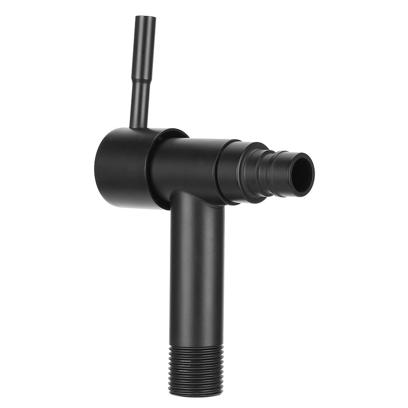 G1/2in Black Stainless Steel Washing Machine Faucet Single Cold Sink