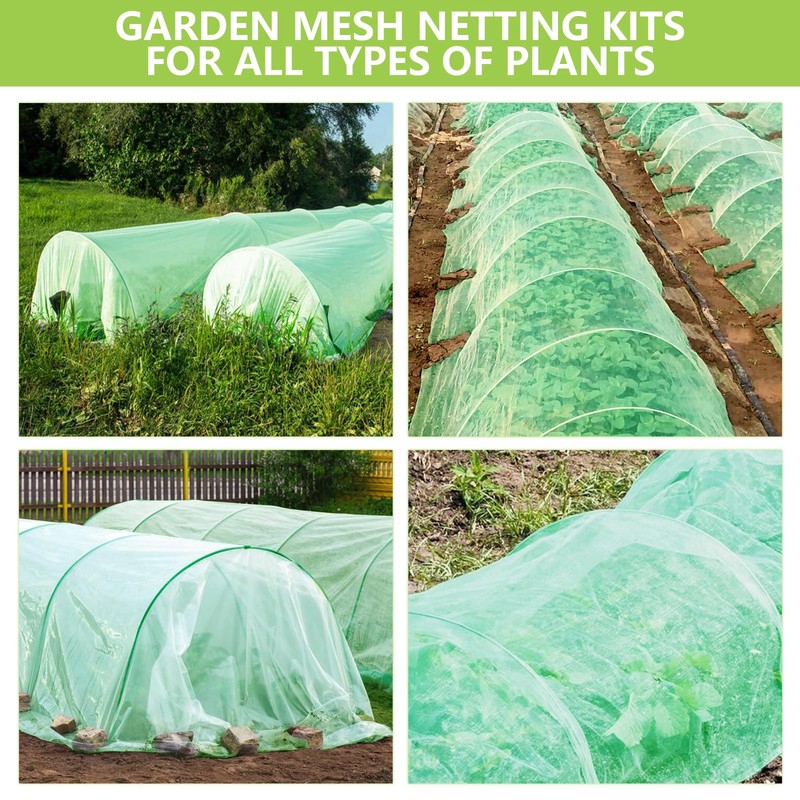 Garden Mesh Netting Kit, 10x30FT Green Ultra Fine Mesh Netting
