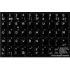 French Belgian Non-Transparent Keyboard Stickers ON Black Background for Laptop,