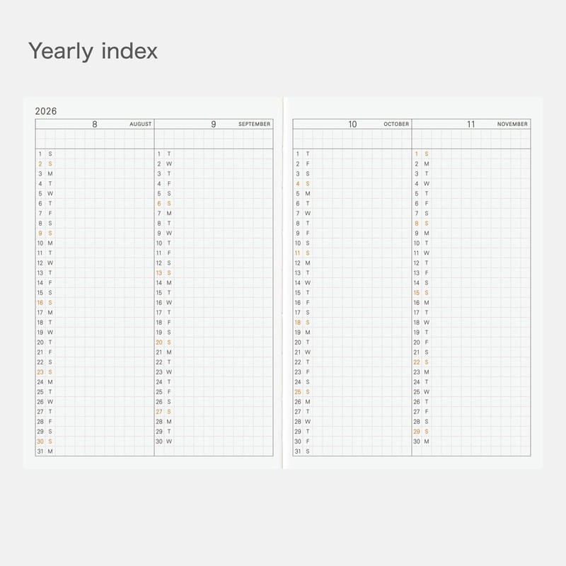 Hobonichi Techo 2026 Planner Book – A6, English, Daily, January