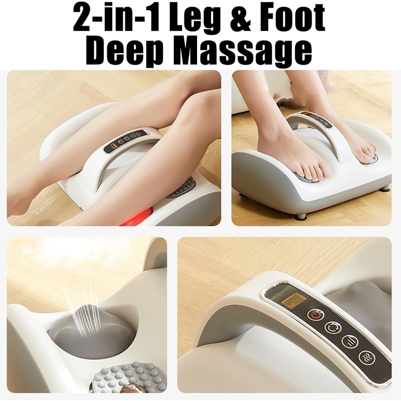 Heated Foot & Leg Massager – Adjustable 2-in-1 Foot Massage